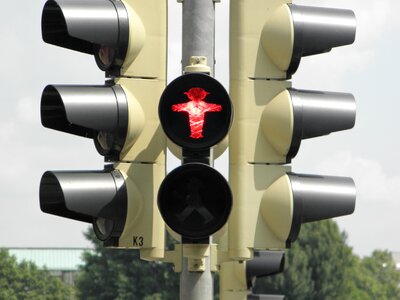 Traffic signal light signal pedestrian photo