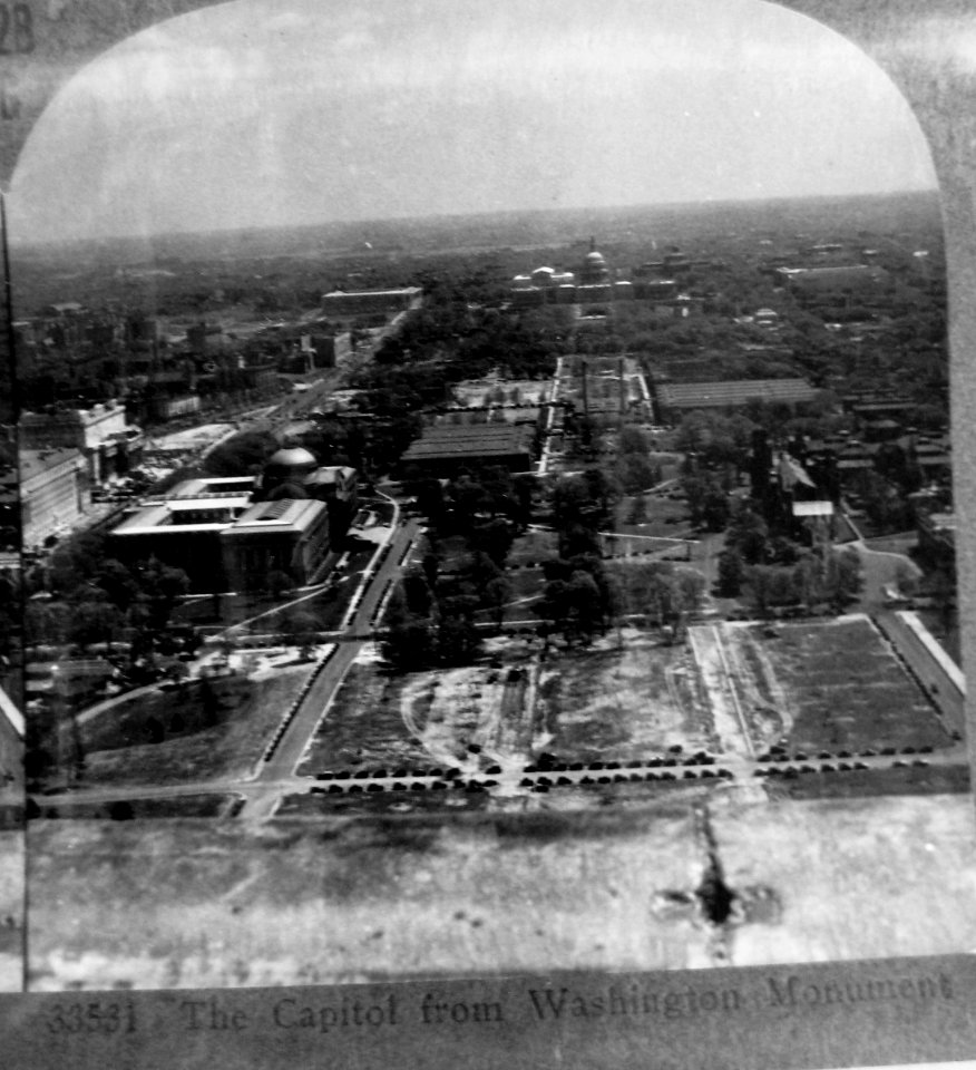1935 (Feb 28) The Capitol from the Wash Monument LOC P+P Stereograph, Wash DC Views, Keystone View Company (1)