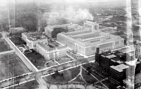 1935 (July 13) View of South Bldg Construction taken from Monument USDA Construction Photo Collection (1)