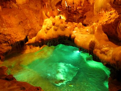 Nature stalactites stalagmites photo