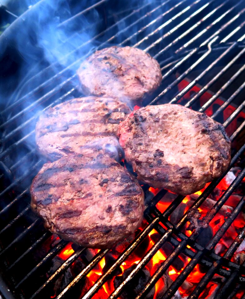 Barbecue flame embers