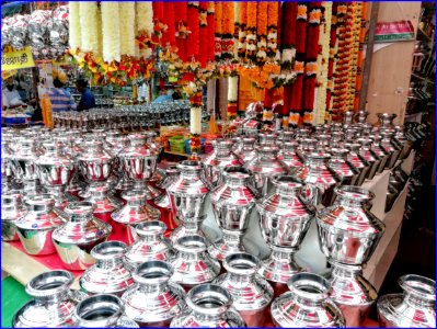 Singapore Pongal (harvest) festival 2019 - new silvery pots for milk and rice