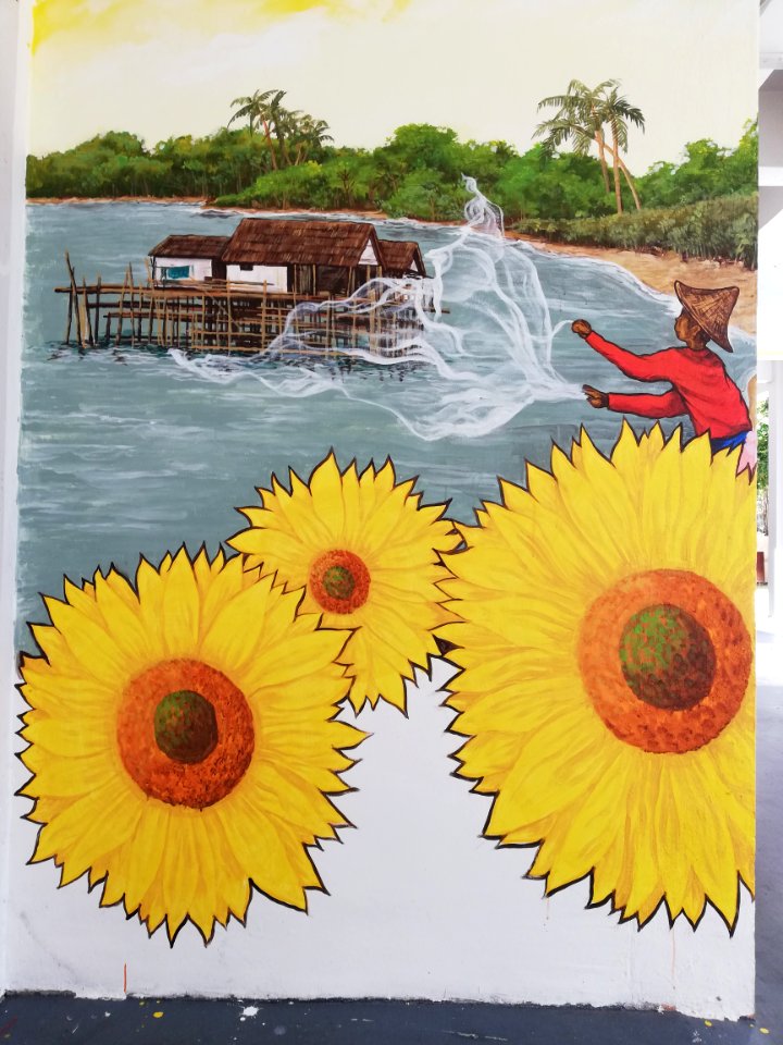 mural - fishing