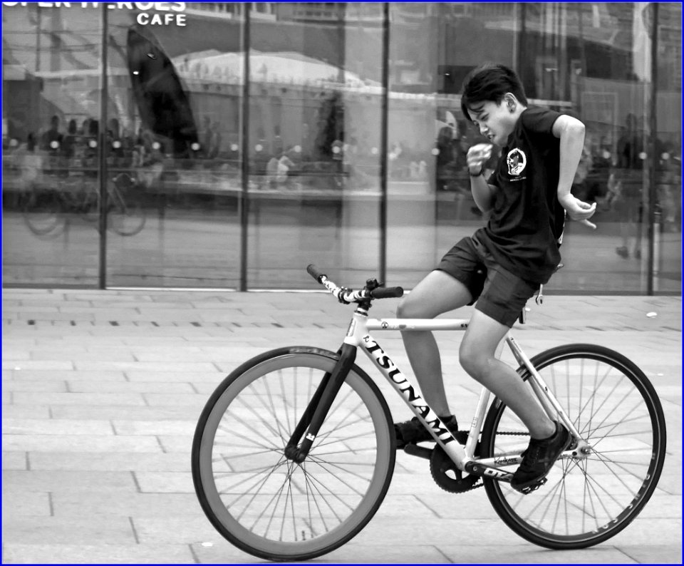 dancing while cycling is not cool