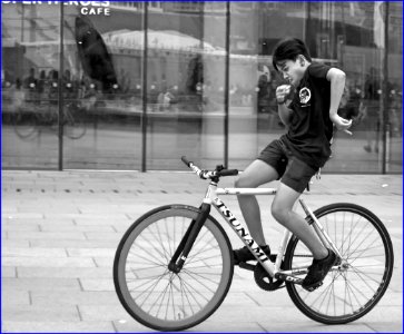 dancing while cycling is not cool