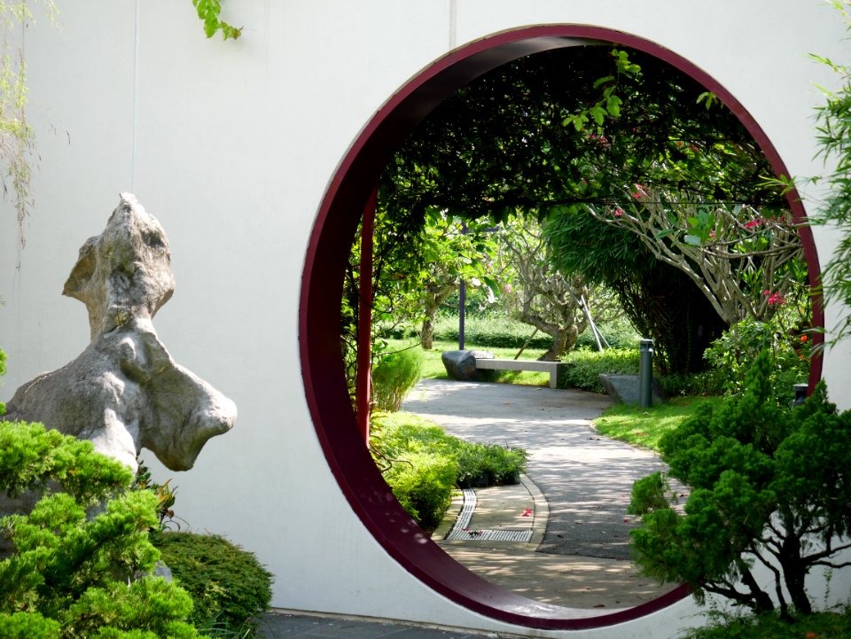 Oriental themed garden - courtyard