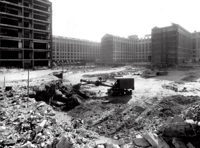 1936 (Feb 1) South Bldg, taken from NE corner of Wing D looking SE USDA Construction Photo Collection (1)