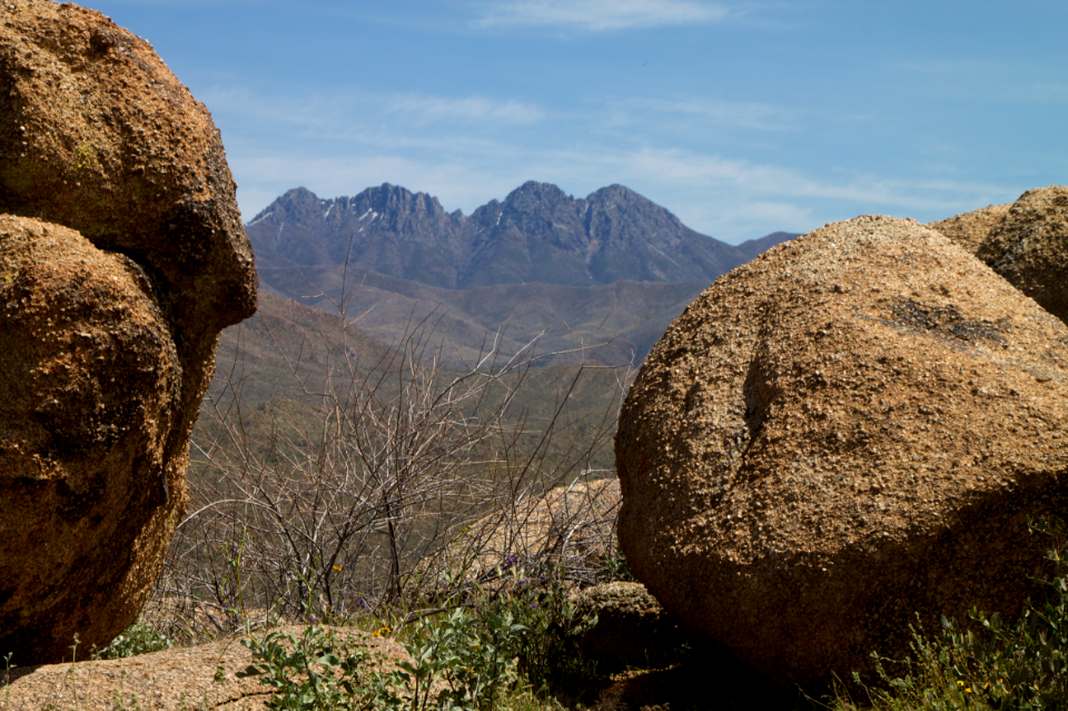 Four Peaks Between Two Rocks