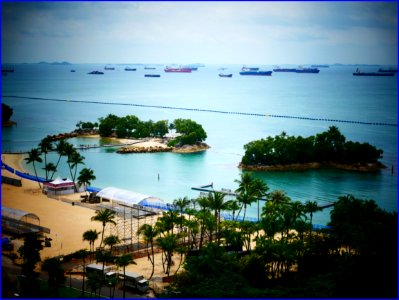 siloso beach as viewed from fort siloso tower photo