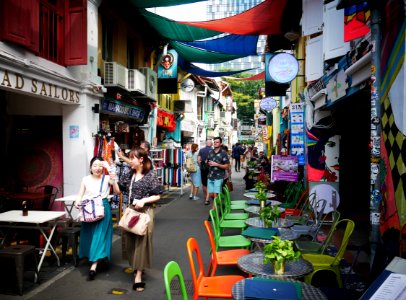 kampong glam and malay heritage centre - colorful haji lane photo