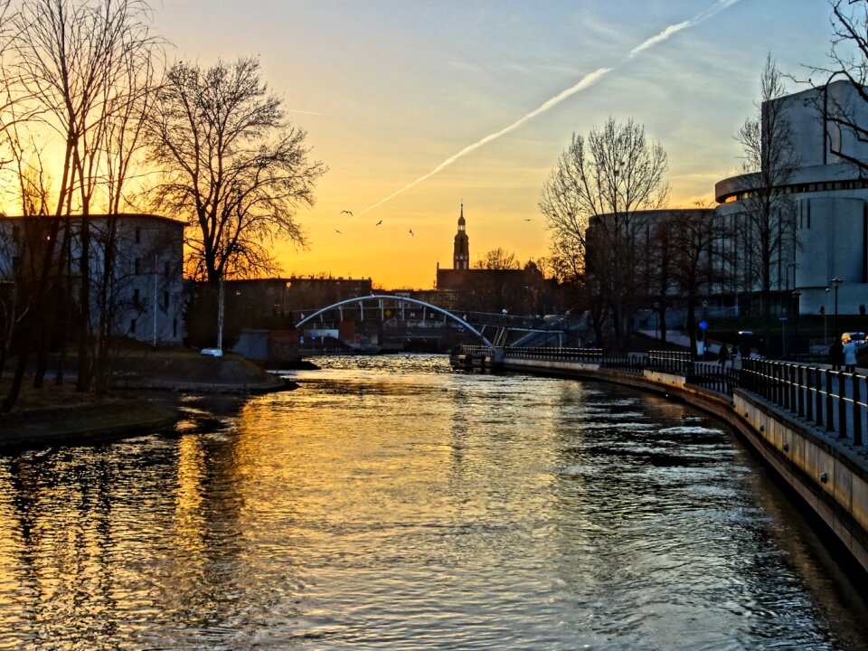 Poland sunset evening