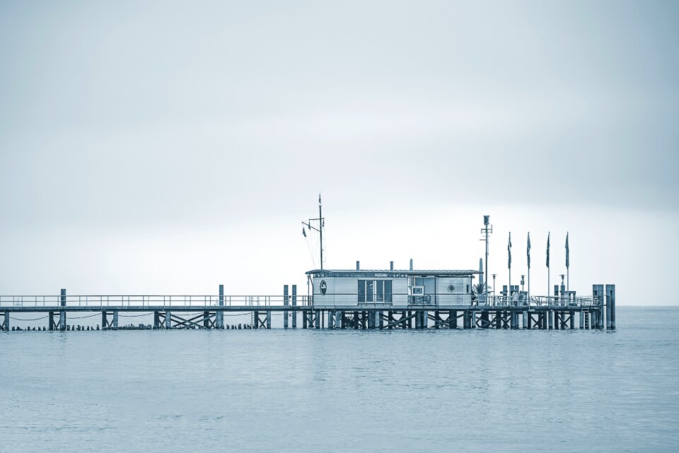 Lake water boardwalk