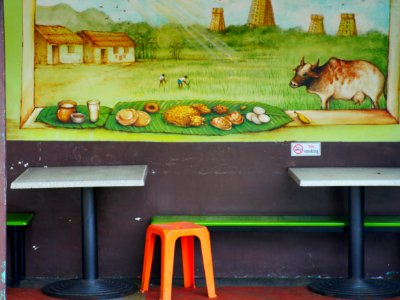 painting at an eatery photo