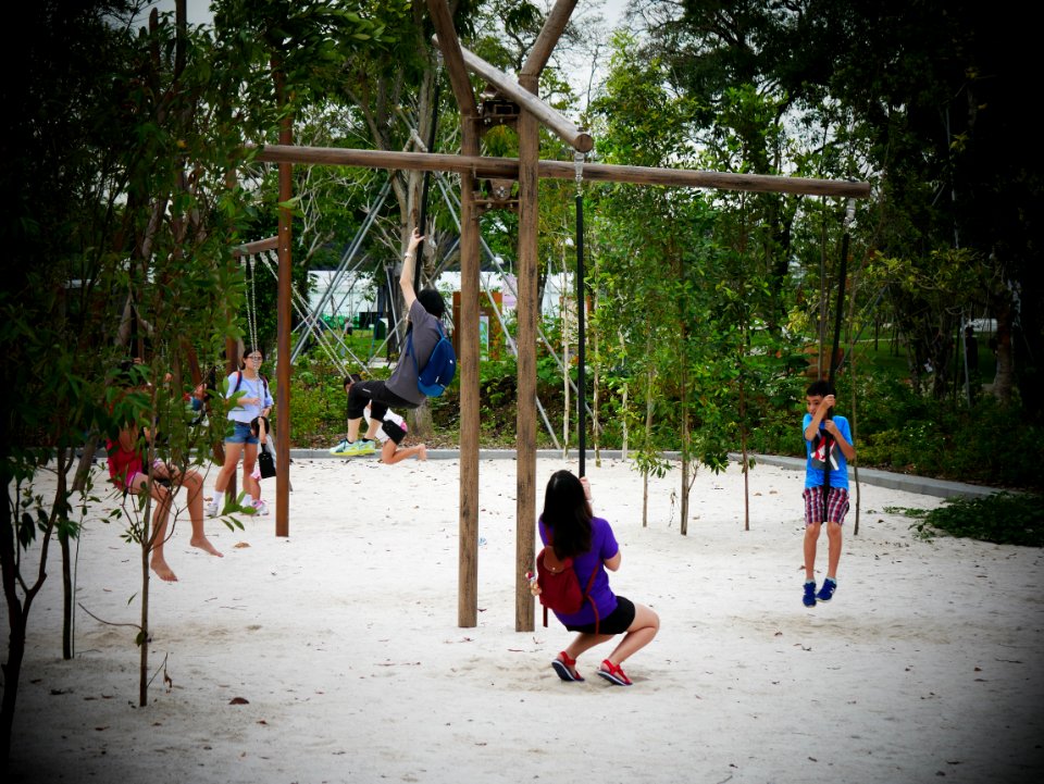 fun day @ redeveloped jurong lake gardens - see-saw swing