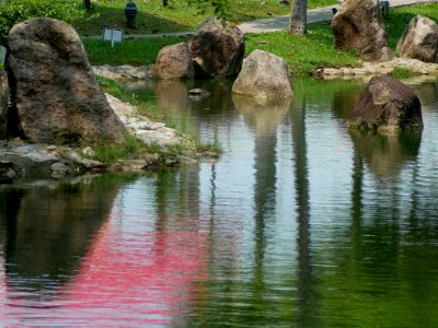 Bright Hill Temple garden - the pond photo