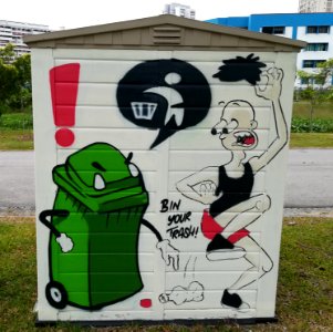 mural - bin your trash photo