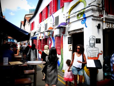 kampong glam and malay heritage centre - colorful haji lane photo