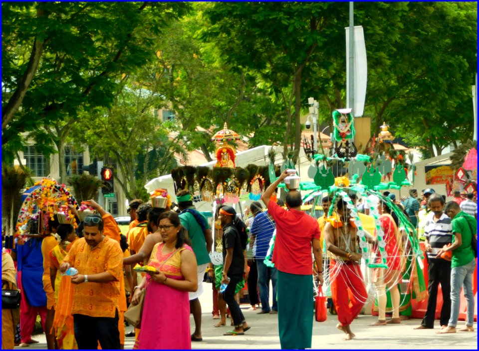 21Jan2019 -thaipusam - crowd following the procession photo