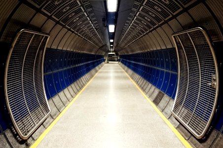 London tube corridor photo