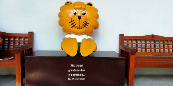 Singa the kindness lion mascot @ children's garden