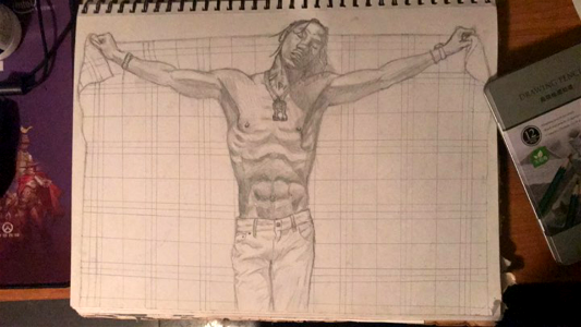 The Prayer ( Free Hand Drawing)