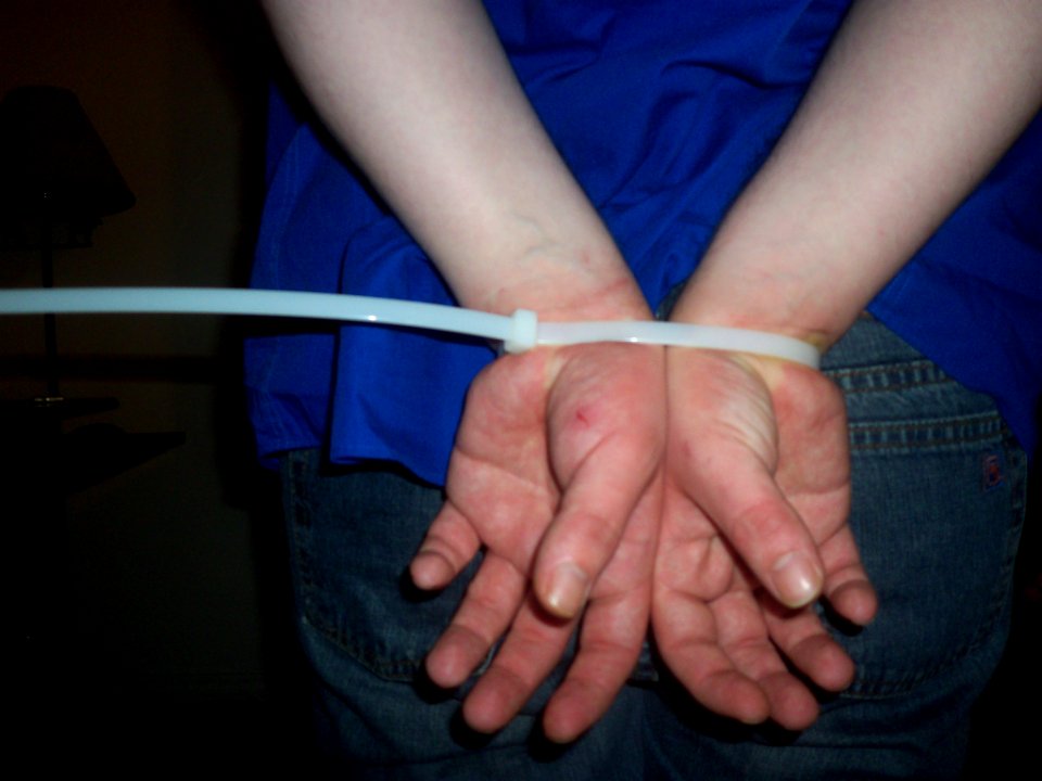 handcuffed zip tie
