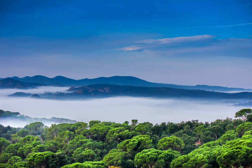 Fog mountains clouds photo