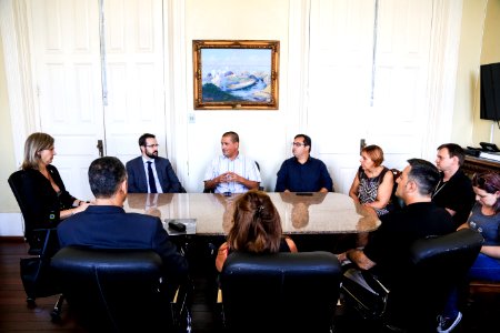 02.03.2018 - Reunião sobre Prédio Apac com Dr. José Elinaldo Rodrigues de Sousa , procurador do Estado e diretor do Foro de Pelotas, Dr. Marcelo Malízia Cabral - Foto: Gustavo Vara