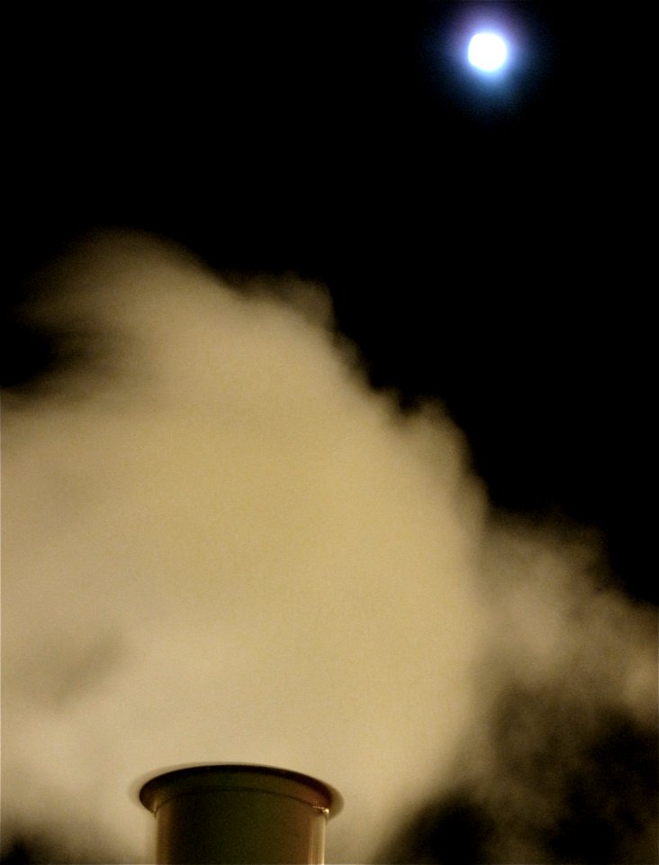 Steam Pipe Under the Moon