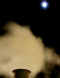Steam Pipe Under the Moon