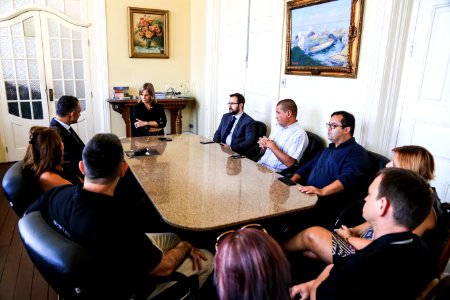 02.03.2018 - Reunião sobre Prédio Apac com Dr. José Elinaldo Rodrigues de Sousa , procurador do Estado e diretor do Foro de Pelotas, Dr. Marcelo Malízia Cabral - Foto: Gustavo Vara