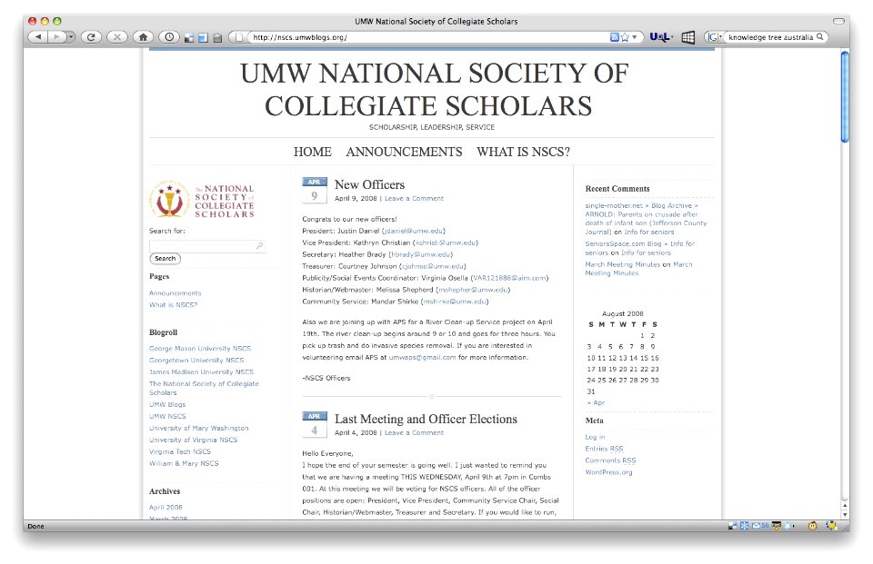 UMW Society of  College Scholars