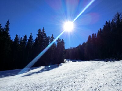 Snow landscape austria photo