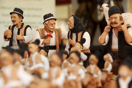 Romanian folk clay romanian traditional women and man