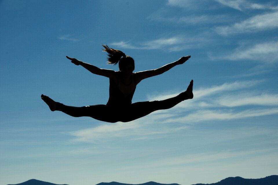 Women body blue yoga