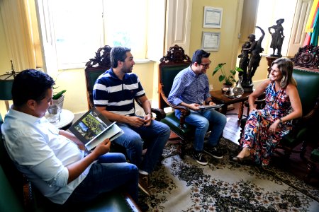 31.01.2018 - Prefeita Paula Mascarenhas durante reunião com o vereador Mateus Wesp, do PSDB, de Passo Fundo - Foto: Gustavo Vara