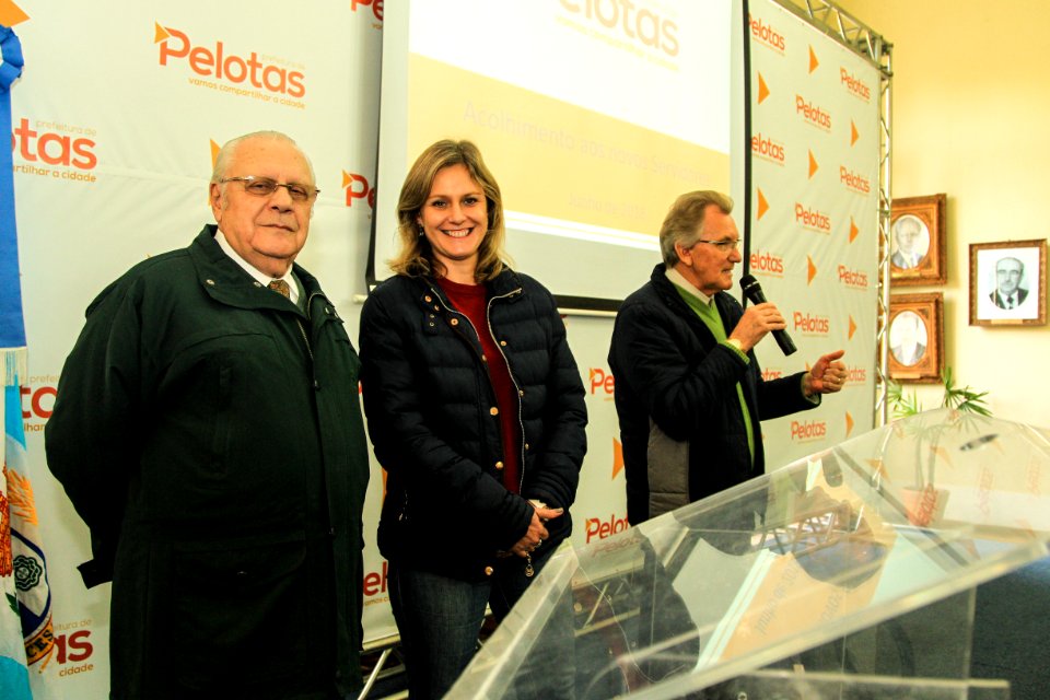 20.06.2018 - Prefeita Paula Mascarenhas e o vice Idemar Barz  durante acolhida aos novos servidores - Foto: Gustavo Vara