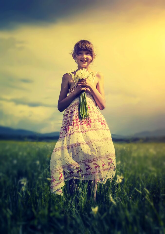 Happy model female