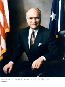 Clayton Yeutter, 23rd Secretary of Agriculture, February 1989 - March 1991.