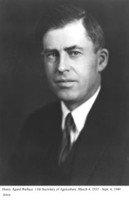 Henry A. Wallace, 11th Secretary of Agriculture, March 1933 - September 1940.