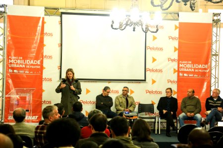 18.07.2018 - Prefeita Paula Mascarenhas durante o 3º Seminário Temático “Mobilidade Regional - Atualidade e Perspectivas  que compõem a construção do Plano de Mobilidade de Pelotas - Foto: Gustavo Vara