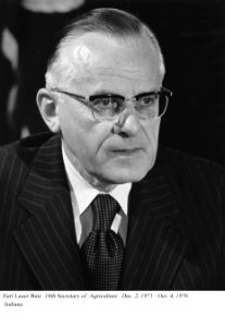 Earl L. Butz, 18th Secretary of Agriculture, December 1971 - October 1976.