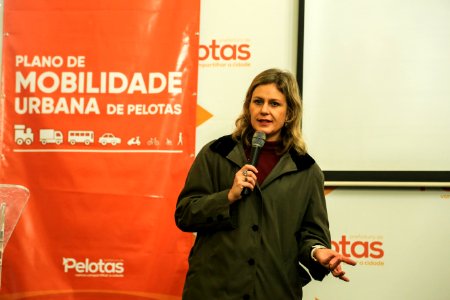 18.07.2018 - Prefeita Paula Mascarenhas durante o 3º Seminário Temático “Mobilidade Regional - Atualidade e Perspectivas  que compõem a construção do Plano de Mobilidade de Pelotas - Foto: Gustavo Vara