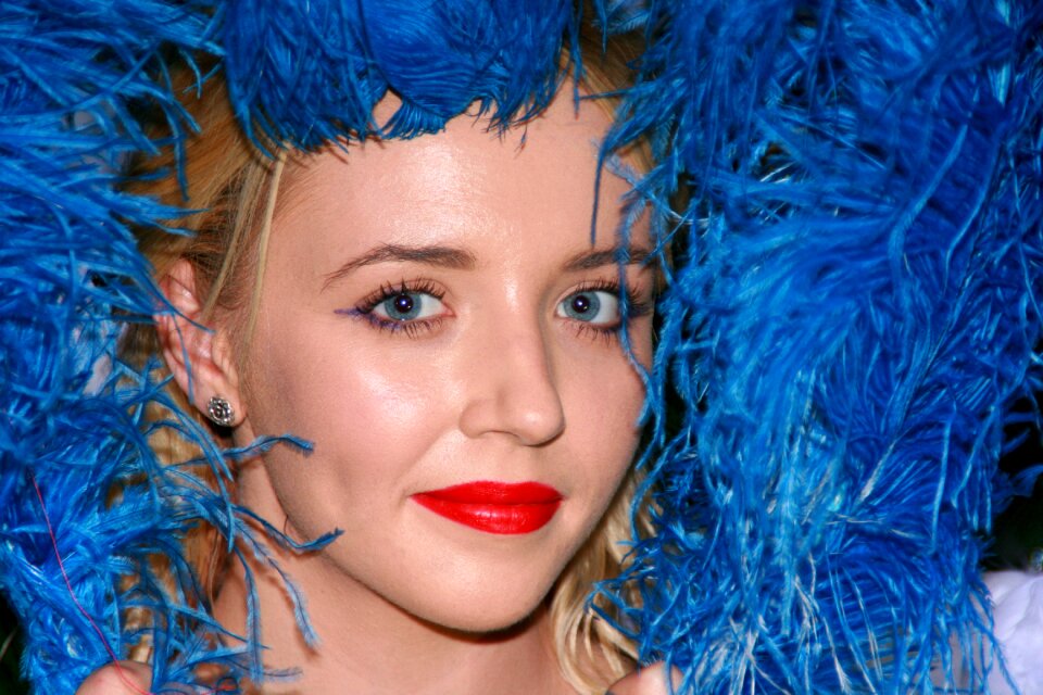 Blue portrait beauty