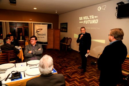 17.07.2018 - Vice prefeito Idemar Barz durante aniversário Secovi Zona Sul - Foto: Gustavo Vara