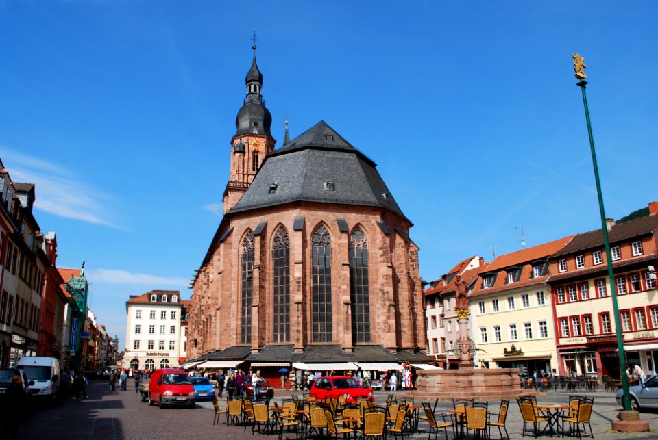 Germany - Heidelberg Church of the Holy Ghost (Heiliggeistkirche) East End Marktplatz