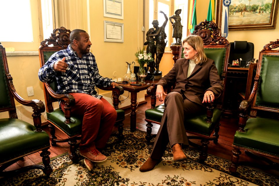 29.08.2018 - Prefeita Paula Mascarenhas durante reunião com o vereador Reinaldo Elias - Foto: Gustavo Vara