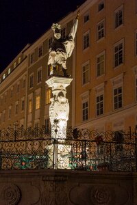 Downtown stone figure city of salzburg
