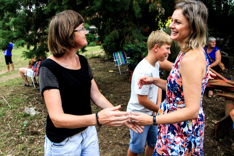 27.01.2018 - Prefeita Paula Mascarenhas durante abertura e Festa da Colheita da Uva, 8º Distrito, Colônia Santa Helena, propriedade de Dirceu Kurz - Foto: Gustavo Vara