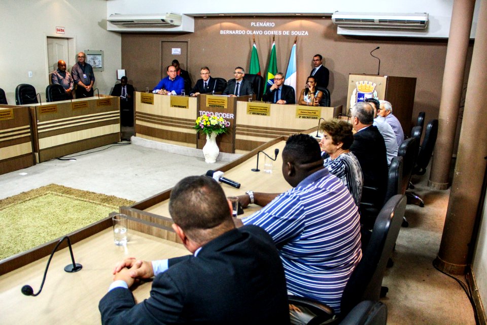 29.12.2017 - Vice-prefeito Idemar Barz na posse do presidente da câmara de vereadores de Pelotas, Anderson  Garcia